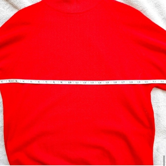 Vintage Mock Neck Red Wool Sweater - Picture 11 of 11